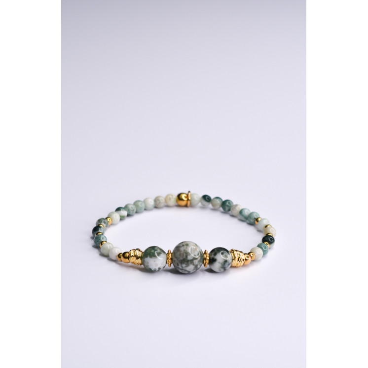 Bracelet EMY 3B Agate Arbre