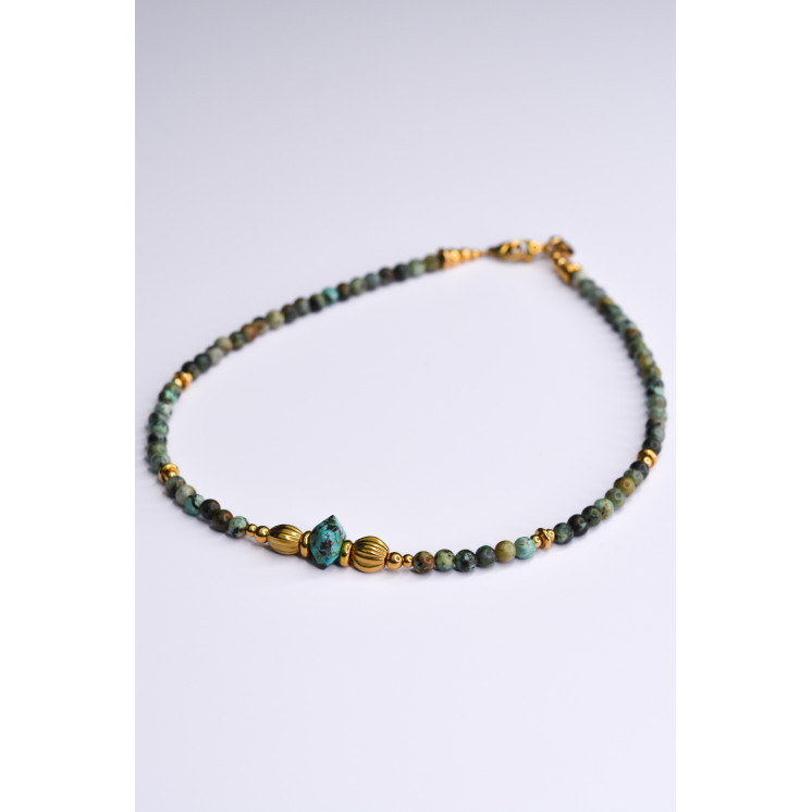Collier AGATHE - Turquoise Africaine