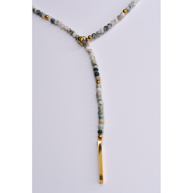 Collier ELO en Agate Arbre