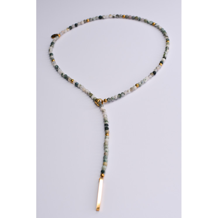 Collier ELO en Agate Arbre