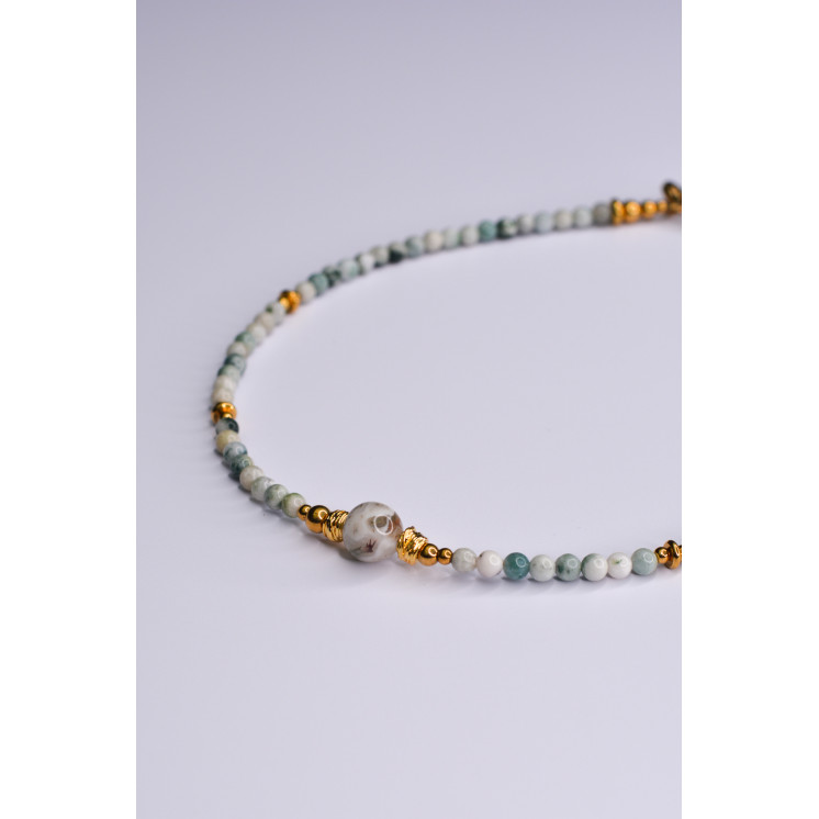Collier EMY 1B Agate Arbre