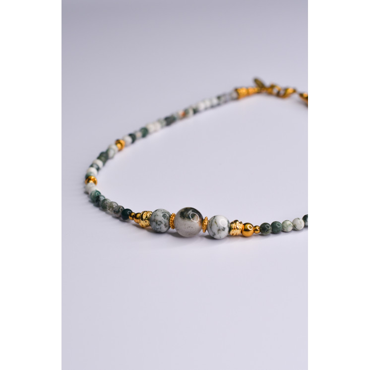 Collier EMY 3B Agate Arbre