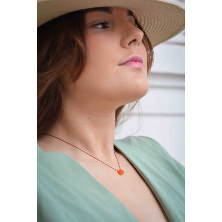 Collier GOUTTE - Cornaline