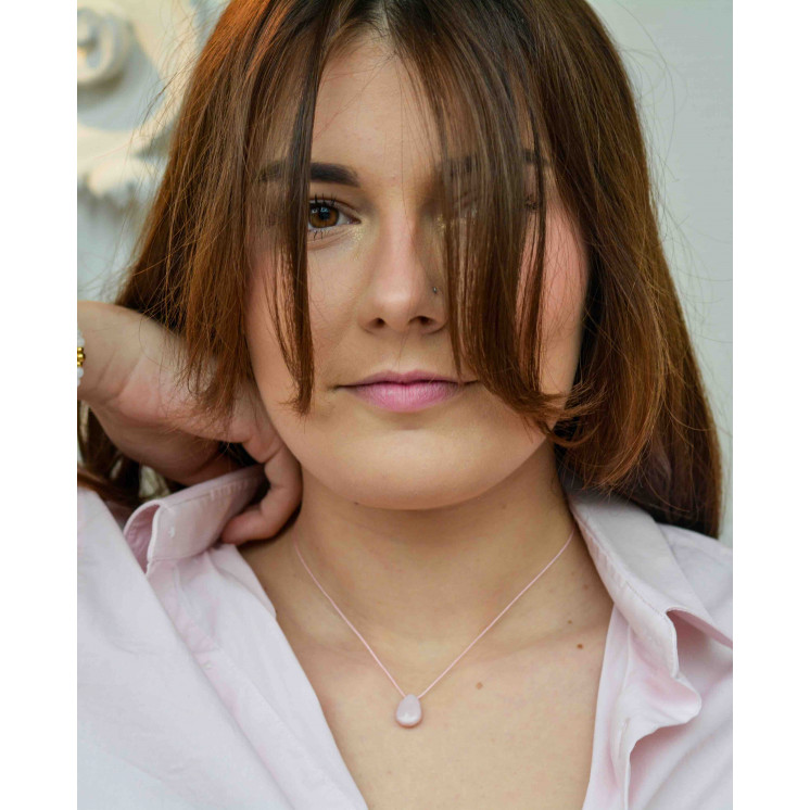 Collier GOUTTE - Opale Rose