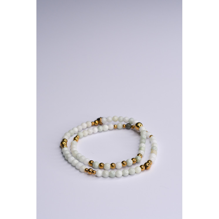 Bracelet LINA Double Jade de Birmanie