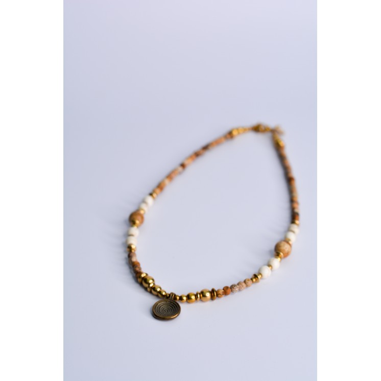 Collier Ethnique - Collier Léna - Jaspe Paydage Coco