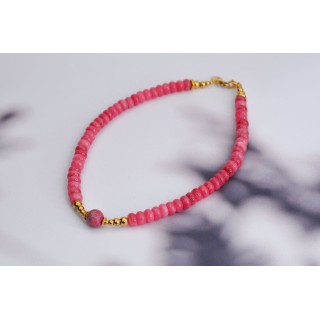 Collier ROSE 1B- Labradorite grise