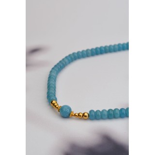 Collier ROSE 1B- Labradorite grise
