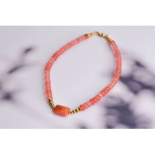 Collier ROSE - Aventurine verte