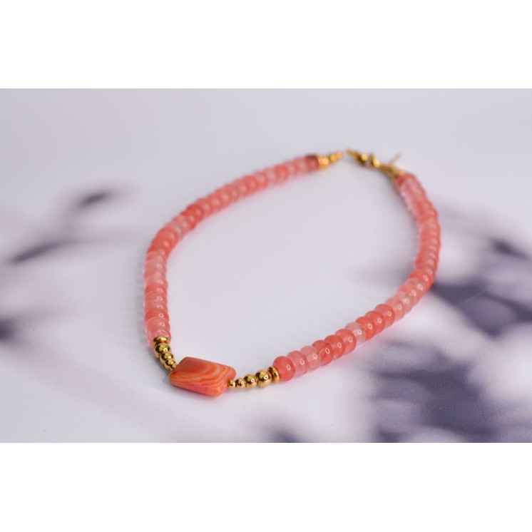 Collier ROSE - Aventurine verte