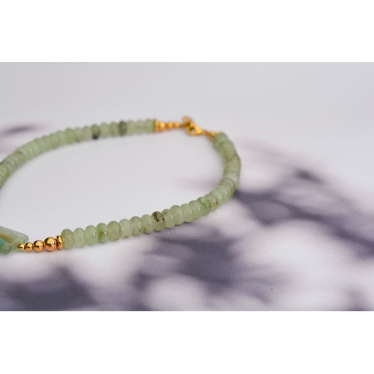 Collier ROSE - Aventurine verte