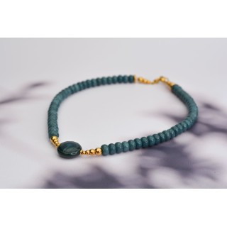 Collier ROSE - Aventurine verte