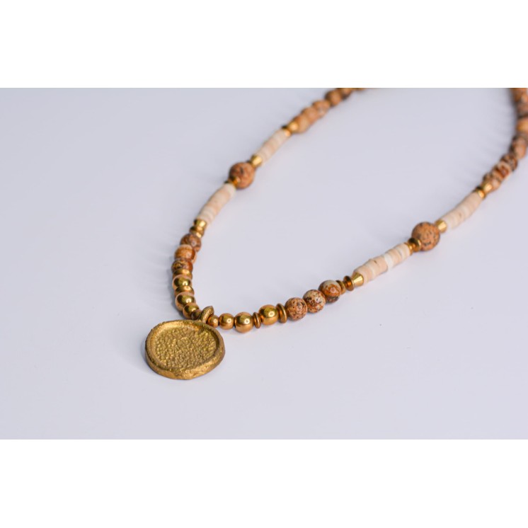 Collier Ethnique - Collier Léna - Jaspe Paydage Coco