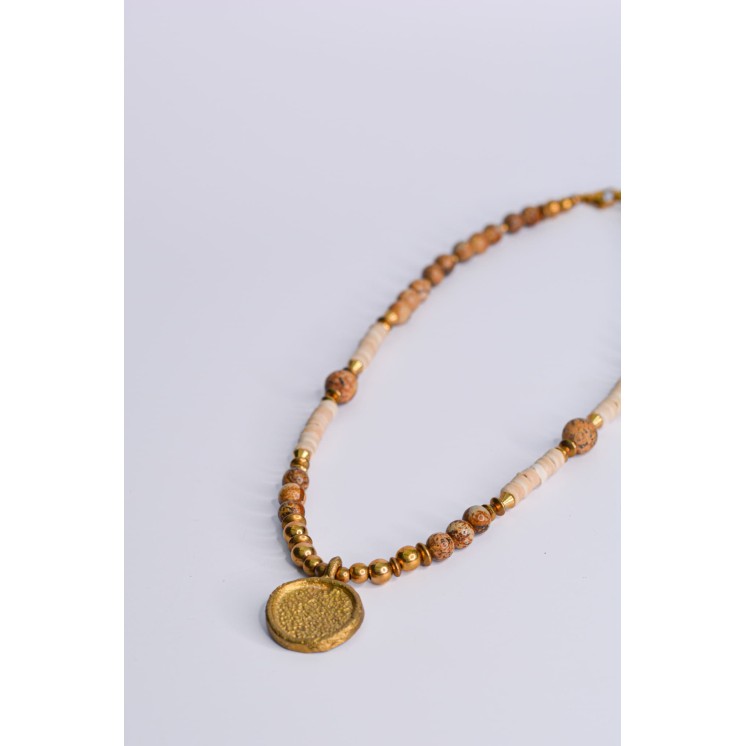 Collier Ethnique - Collier Léna - Jaspe Paydage Coco