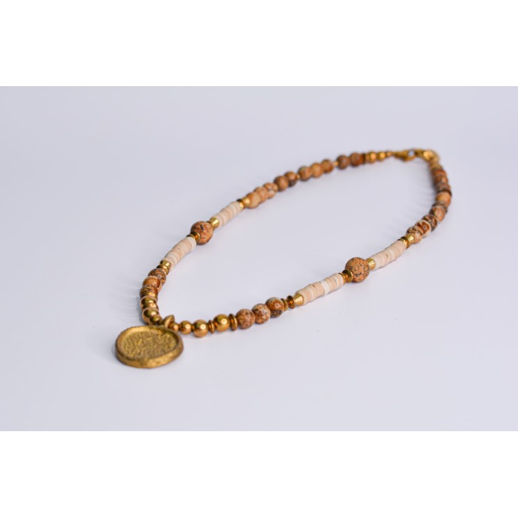 Collier Ethnique - Collier Léna - Jaspe Paydage Coco