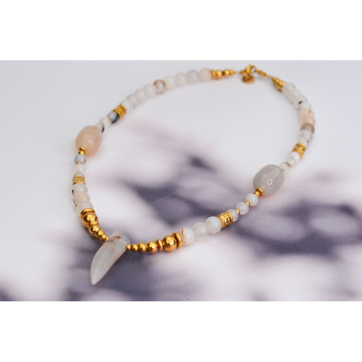 Collier AGATHE - Agate Marbré