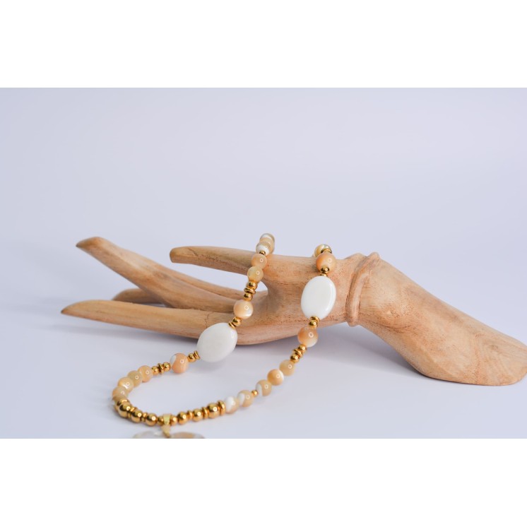 Collier AGATHE - Agate Marbré GM