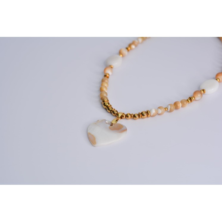 Collier AGATHE - Agate Marbré GM