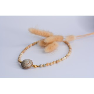 Collier AGATHE - Agate Marbré GM