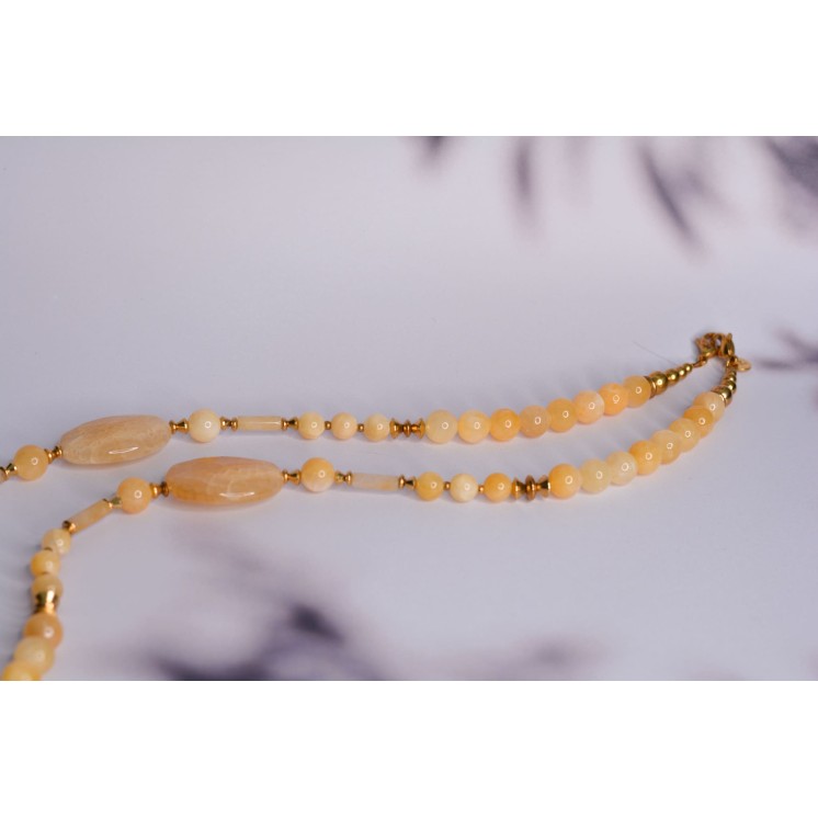 Collier ethnique- Croix éthiopienne - Grenat