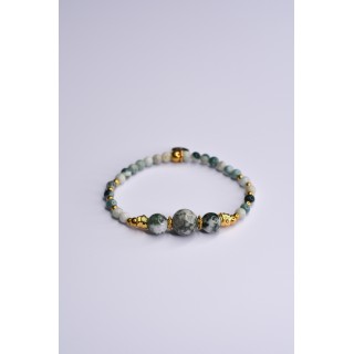 Bracelet EMY 3B Agate Arbre | Pierre Ancrage Nature