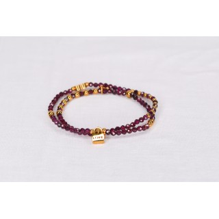 Bracelet LINA Simple - Motif : cactus - Agate orange