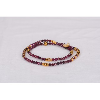 Bracelet LINA Simple - Motif : cactus - Agate orange