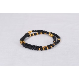 Bracelet LINA Simple - Motif : cactus - Agate orange