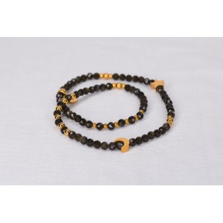 Bracelet LINA Simple - Motif : cactus - Agate orange