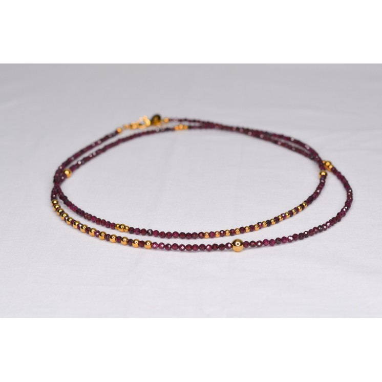 Collier LIV -  en Agate Orange