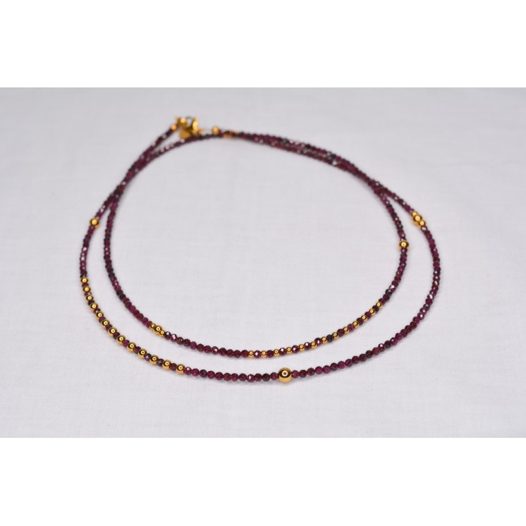 Collier LIV -  en Agate Orange