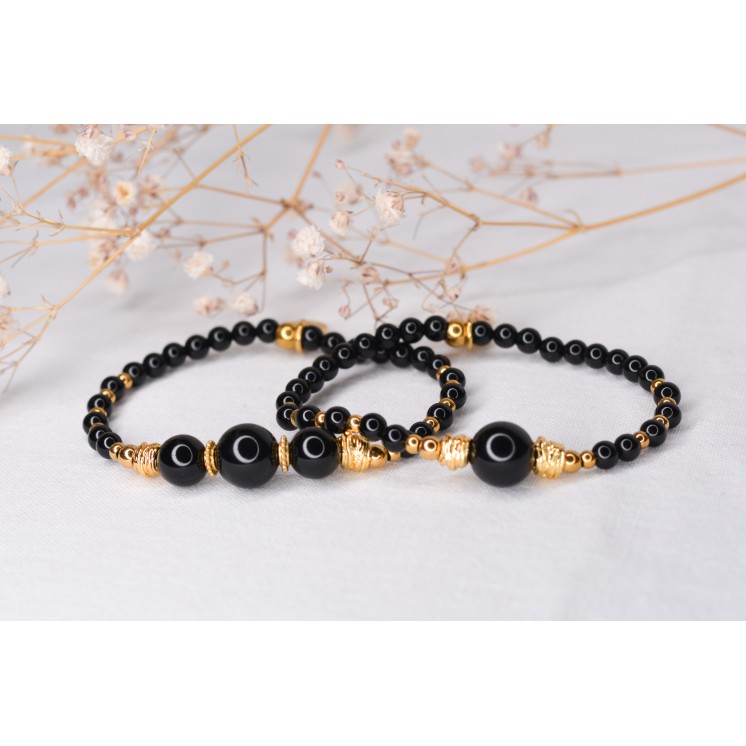 Bracelet EMY 1B Onyx Noir 45€ | Pierre Protection Élégance