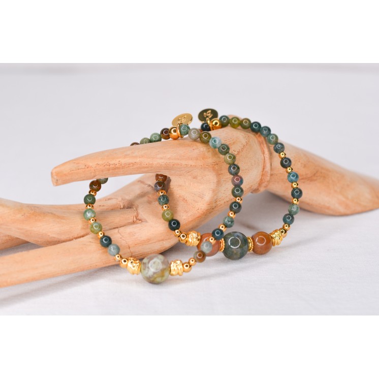 Bracelet EMY 3B Agate Indienne