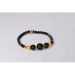 Bracelet EMY 3B Onyx Noir | Pierre Force Stabilité