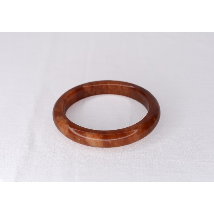 Bracelet Jade de Birmanie Orange 14 | Pierre Sérénité Harmonie