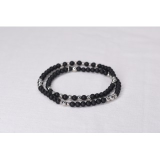 Bracelet LINA Double Onyx Mat