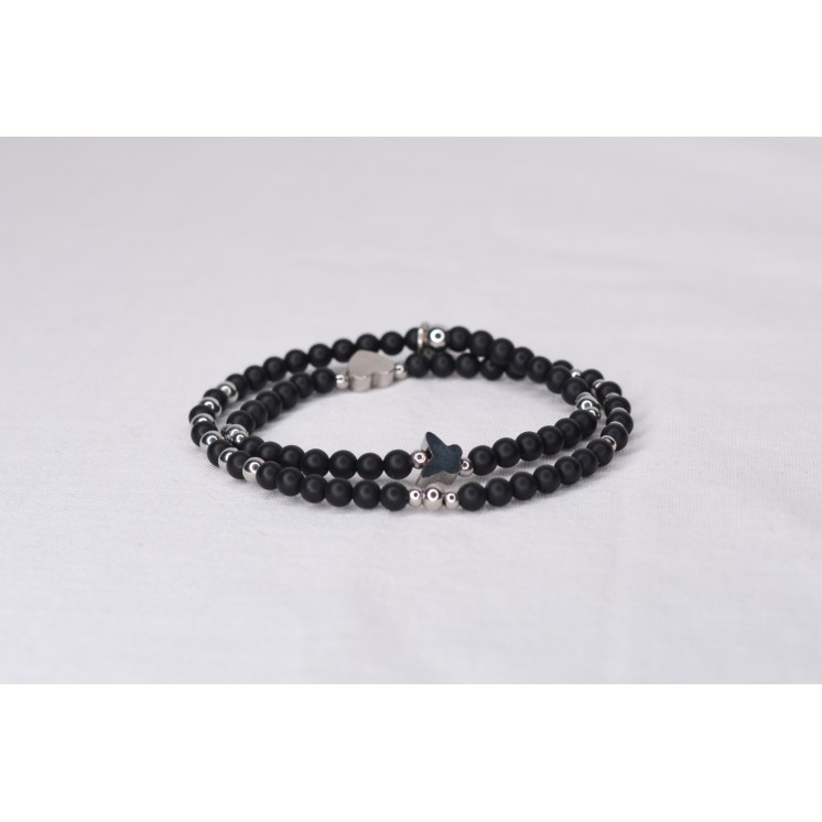 Bracelet LINA Simple - Motif : cactus - Agate orange