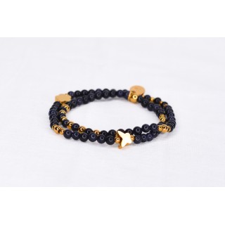 Bracelet LINA Simple - Motif : cactus - Agate orange