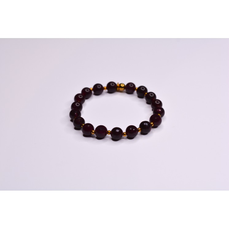 Bracelet LORI  - Grenat - 8mm