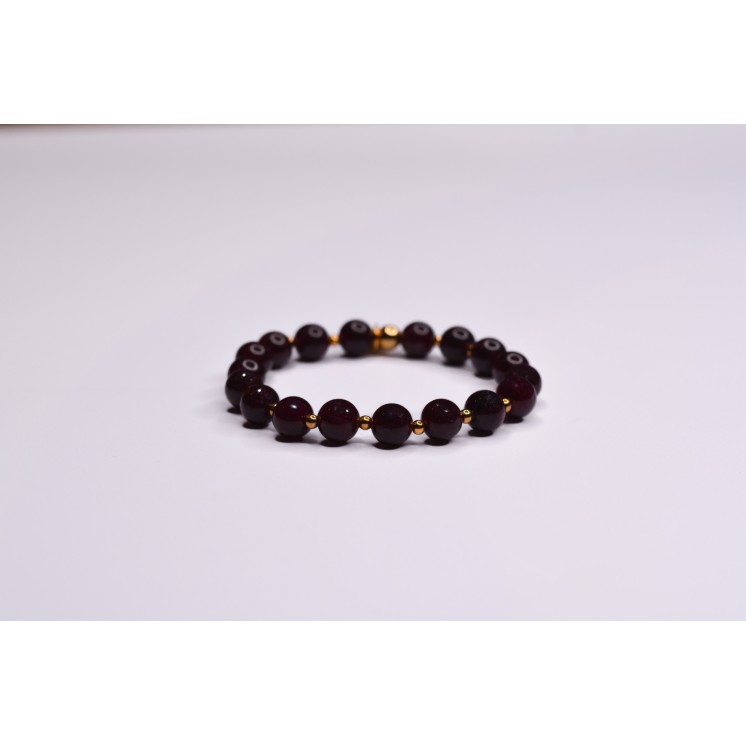 Bracelet LORI  - Grenat - 8mm