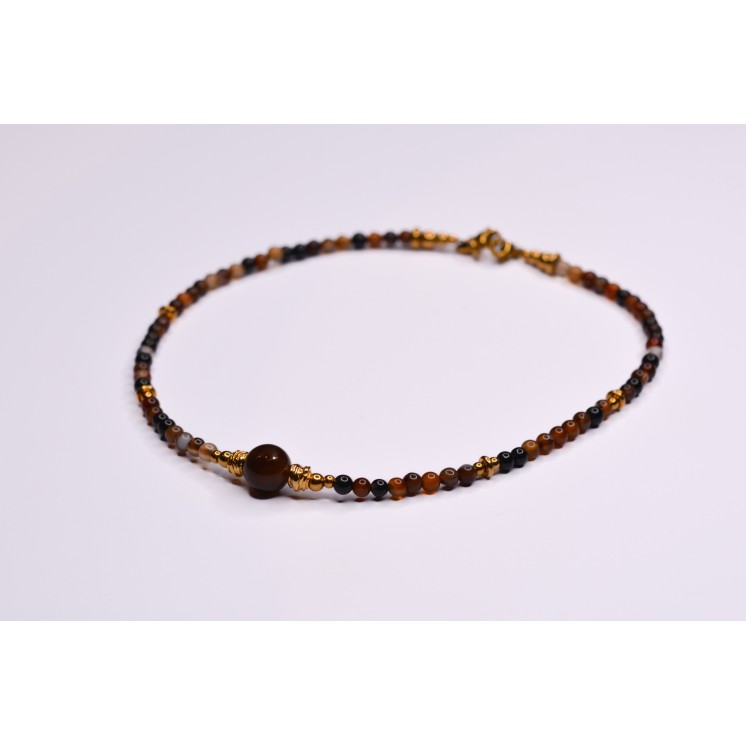 Collier EMY 1B Agate Marron