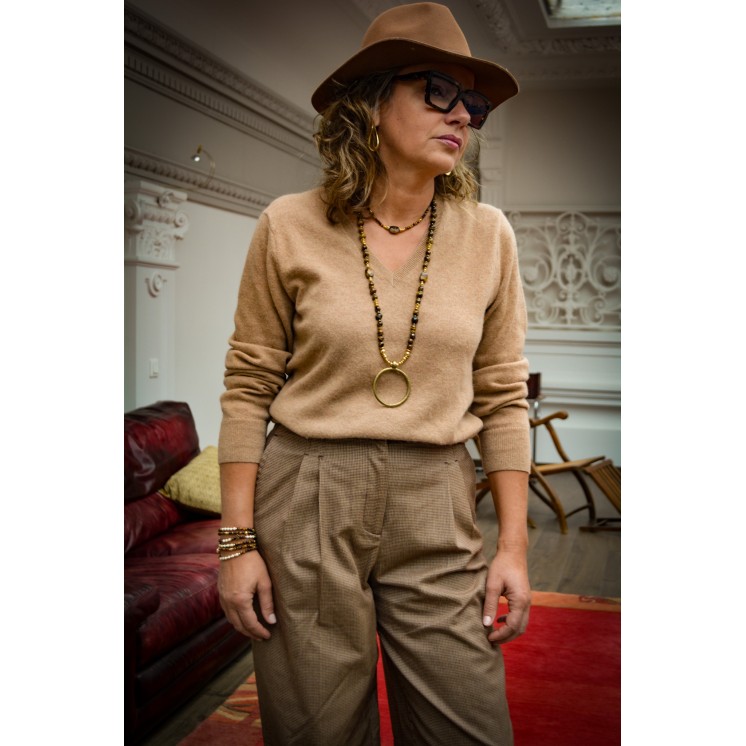 COLLECTION ETHNIQUE - Collier Amélie OEIL DE TIGRE