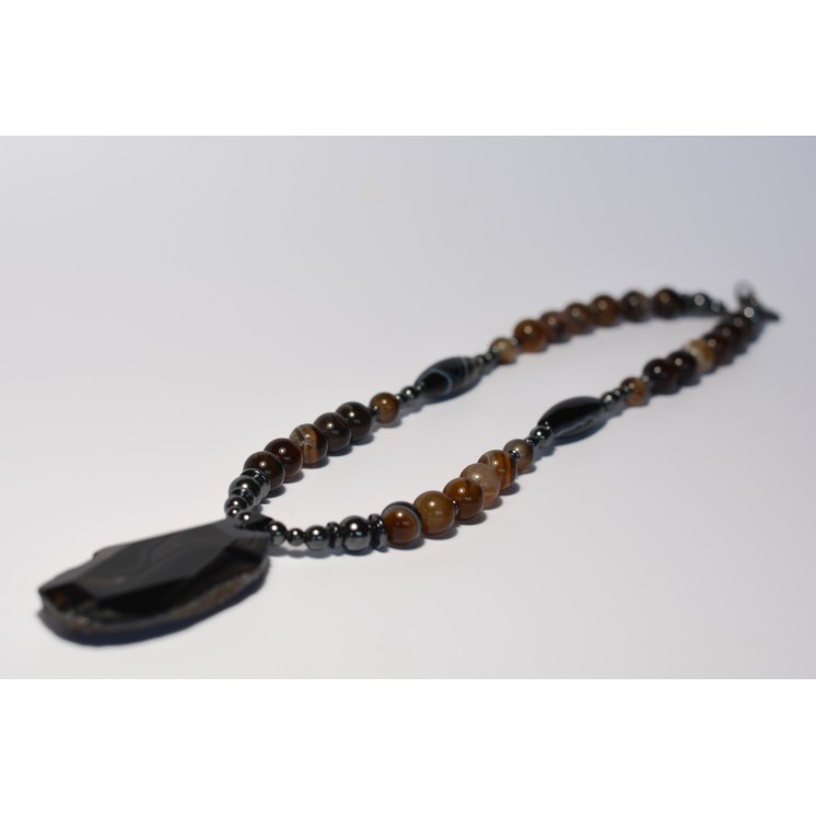 Collection Ethnique - VALOU AGATE MARRON