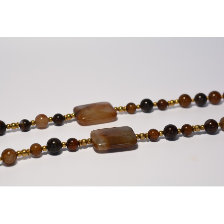 Collection Ethnique - PLUME AGATE MARRON