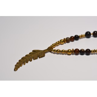 Collection Ethnique - PLUME AGATE MARRON