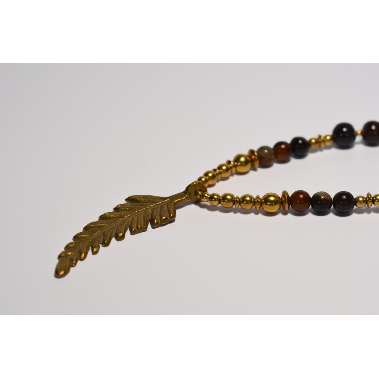 Collection Ethnique - PLUME AGATE MARRON