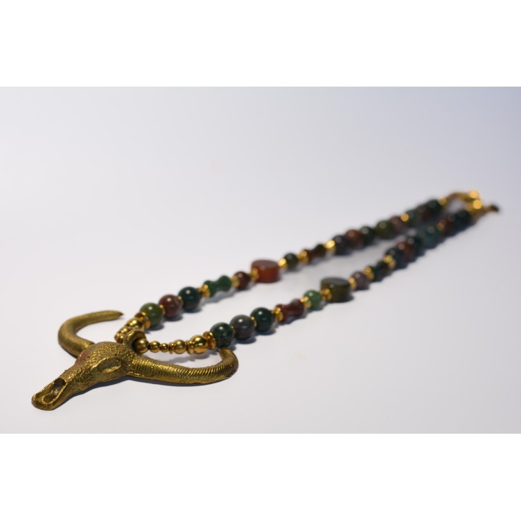 Collection Ethnique - TÊTE DE BUFFLE AGATE INDIENNE