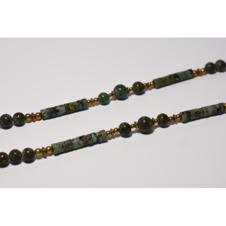 Collection Ethnique - CROIX COPTE ETHIOPIE GM TURQUOISE AFRICAINE