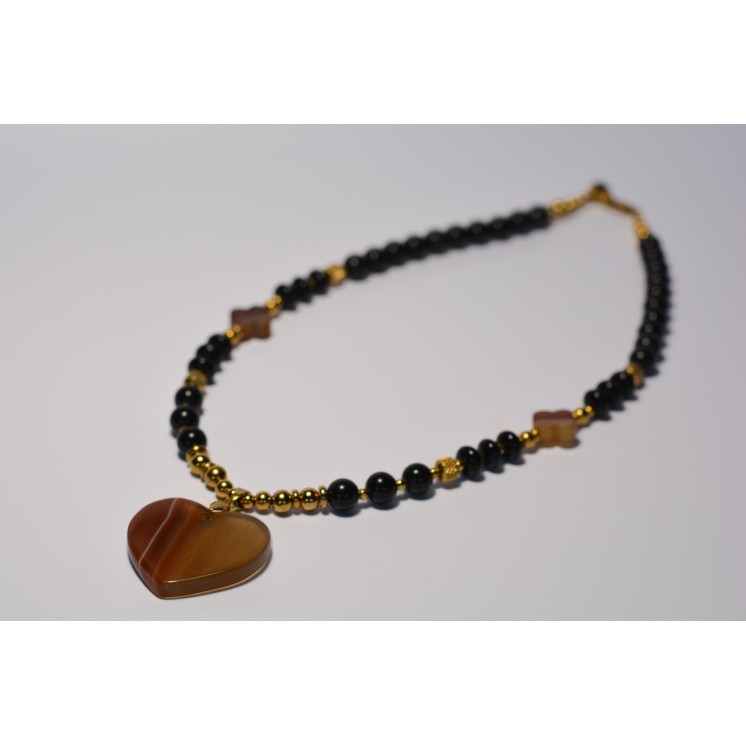 Collier VALENTINE- Onyx Noire