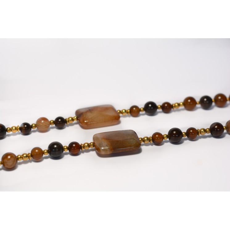 Collection Ethnique - PLUME AGATE MARRON